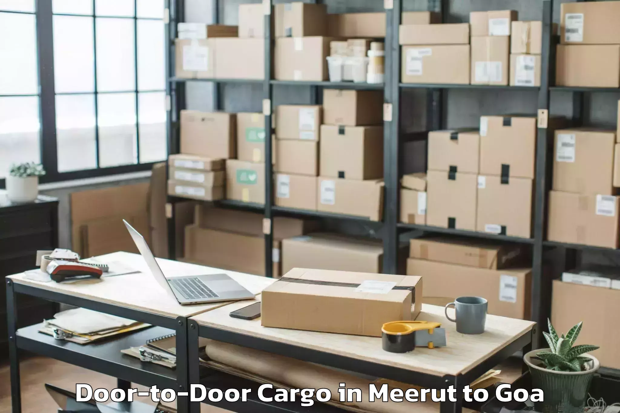 Reliable Meerut to Chandor Door To Door Cargo